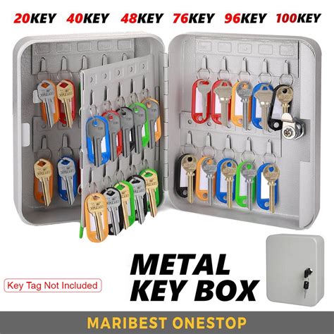 metal key box holder|locking key holder box.